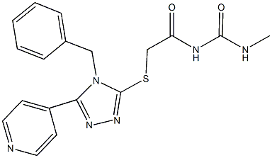 N-({[4-benzyl-5-(4-pyridinyl)-4H-1,2,4-triazol-3-yl]sulfanyl}acetyl)-N'-methylurea 结构式