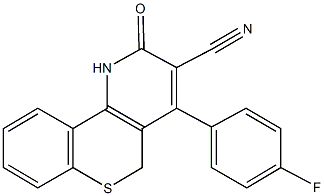 4-(4-fluorophenyl)-2-oxo-1,5-dihydro-2H-thiochromeno[4,3-b]pyridine-3-carbonitrile 结构式