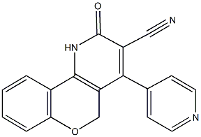 2-oxo-4-(4-pyridinyl)-1,5-dihydro-2H-chromeno[4,3-b]pyridine-3-carbonitrile 结构式