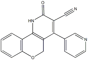 2-oxo-4-(3-pyridinyl)-1,5-dihydro-2H-chromeno[4,3-b]pyridine-3-carbonitrile 结构式