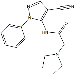 N-(4-cyano-1-phenyl-1H-pyrazol-5-yl)-2-(diethylamino)acetamide 结构式
