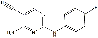 4-amino-2-(4-fluoroanilino)-5-pyrimidinecarbonitrile 结构式