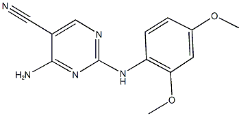 4-amino-2-(2,4-dimethoxyanilino)-5-pyrimidinecarbonitrile 结构式
