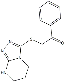 1-phenyl-2-(5,6,7,8-tetrahydro[1,2,4]triazolo[4,3-a]pyrimidin-3-ylsulfanyl)ethanone 结构式