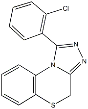 1-(2-chlorophenyl)-4H-[1,2,4]triazolo[3,4-c][1,4]benzothiazine 结构式