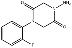 1-amino-4-(2-fluorophenyl)-2,5-piperazinedione 结构式