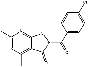 2-(4-氯苯甲酰基)-4,6-二甲基-2H,3H-[1,2]噻唑并[5,4-B]吡啶-3-酮 结构式