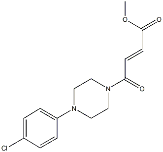 methyl 4-[4-(4-chlorophenyl)-1-piperazinyl]-4-oxo-2-butenoate 结构式