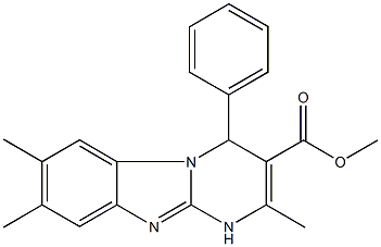 methyl 2,7,8-trimethyl-4-phenyl-1,4-dihydropyrimido[1,2-a]benzimidazole-3-carboxylate 结构式