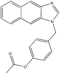 4-(1H-naphtho[2,3-d]imidazol-1-ylmethyl)phenyl acetate 结构式