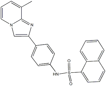 N-[4-(8-methylimidazo[1,2-a]pyridin-2-yl)phenyl]-1-naphthalenesulfonamide 结构式