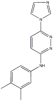 N-(3,4-dimethylphenyl)-N-[6-(1H-imidazol-1-yl)-3-pyridazinyl]amine 结构式