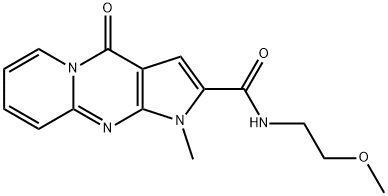 N-(2-methoxyethyl)-1-methyl-4-oxo-1,4-dihydropyrido[1,2-a]pyrrolo[2,3-d]pyrimidine-2-carboxamide 结构式