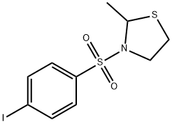 3-[(4-iodophenyl)sulfonyl]-2-methyl-1,3-thiazolidine 结构式