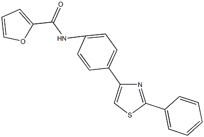 N-[4-(2-phenyl-1,3-thiazol-4-yl)phenyl]-2-furamide 结构式