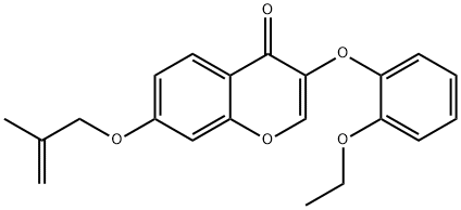 3-(2-ethoxyphenoxy)-7-[(2-methyl-2-propenyl)oxy]-4H-chromen-4-one 结构式