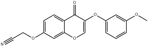 {[3-(3-methoxyphenoxy)-4-oxo-4H-chromen-7-yl]oxy}acetonitrile 结构式