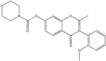 3-(2-methoxyphenyl)-2-methyl-4-oxo-4H-chromen-7-yl 4-morpholinecarboxylate 结构式