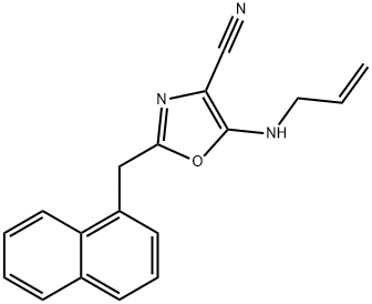 5-(allylamino)-2-(1-naphthylmethyl)-1,3-oxazole-4-carbonitrile 结构式