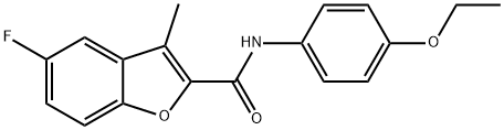 N-(4-ethoxyphenyl)-5-fluoro-3-methyl-1-benzofuran-2-carboxamide 结构式