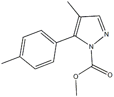 methyl 4-methyl-5-(4-methylphenyl)-1H-pyrazole-1-carboxylate 结构式