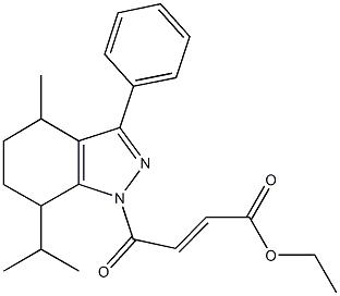 ethyl 4-(7-isopropyl-4-methyl-3-phenyl-4,5,6,7-tetrahydro-1H-indazol-1-yl)-4-oxo-2-butenoate 结构式