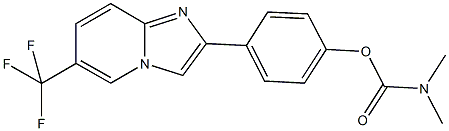 4-[6-(trifluoromethyl)imidazo[1,2-a]pyridin-2-yl]phenyl dimethylcarbamate 结构式