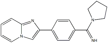 (4-imidazo[1,2-a]pyridin-2-ylphenyl)(1-pyrrolidinyl)methanimine 结构式