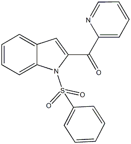 [1-(phenylsulfonyl)-1H-indol-2-yl](2-pyridinyl)methanone 结构式