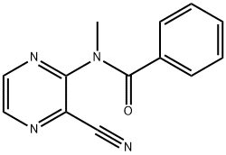 N-(3-cyano-2-pyrazinyl)-N-methylbenzamide 结构式