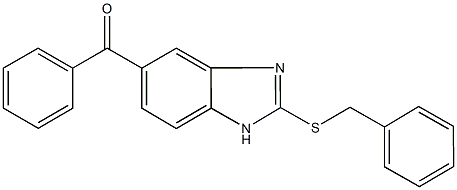 [2-(benzylsulfanyl)-1H-benzimidazol-5-yl](phenyl)methanone 结构式