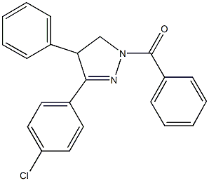 1-benzoyl-3-(4-chlorophenyl)-4-phenyl-4,5-dihydro-1H-pyrazole 结构式