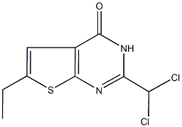 2-(dichloromethyl)-6-ethylthieno[2,3-d]pyrimidin-4(3H)-one 结构式