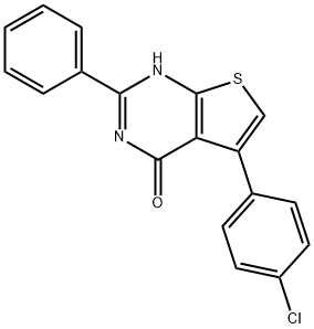 5-(4-chlorophenyl)-2-phenylthieno[2,3-d]pyrimidin-4(3H)-one 结构式