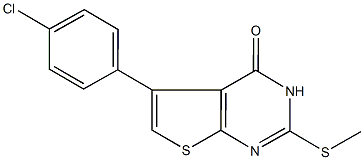 5-(4-chlorophenyl)-2-(methylsulfanyl)thieno[2,3-d]pyrimidin-4(3H)-one 结构式