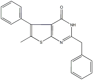 2-benzyl-6-methyl-5-phenylthieno[2,3-d]pyrimidin-4(3H)-one 结构式