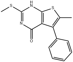 6-methyl-2-(methylsulfanyl)-5-phenylthieno[2,3-d]pyrimidin-4(3H)-one 结构式