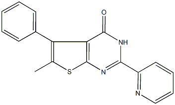 6-甲基-5-苯基-2-(吡啶-2-基)噻吩并[2,3-D]嘧啶-4(3H)-酮 结构式