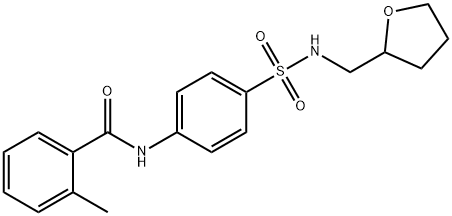 2-methyl-N-(4-{[(tetrahydro-2-furanylmethyl)amino]sulfonyl}phenyl)benzamide 结构式