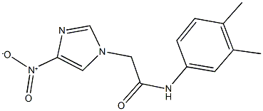 N-(3,4-dimethylphenyl)-2-{4-nitro-1H-imidazol-1-yl}acetamide 结构式