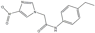 N-(4-ethylphenyl)-2-{4-nitro-1H-imidazol-1-yl}acetamide 结构式