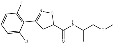 3-(2-chloro-6-fluorophenyl)-N-(2-methoxy-1-methylethyl)-4,5-dihydro-5-isoxazolecarboxamide 结构式