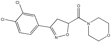 4-{[3-(3,4-dichlorophenyl)-4,5-dihydro-5-isoxazolyl]carbonyl}morpholine 结构式