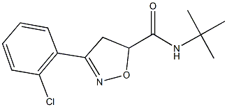 N-(tert-butyl)-3-(2-chlorophenyl)-4,5-dihydro-5-isoxazolecarboxamide 结构式