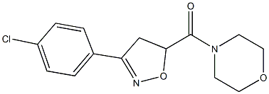 4-{[3-(4-chlorophenyl)-4,5-dihydro-5-isoxazolyl]carbonyl}morpholine 结构式