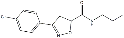3-(4-chlorophenyl)-N-propyl-4,5-dihydro-5-isoxazolecarboxamide 结构式