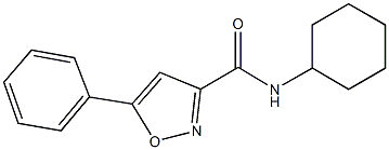 N-cyclohexyl-5-phenyl-3-isoxazolecarboxamide 结构式