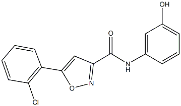 5-(2-chlorophenyl)-N-(3-hydroxyphenyl)-3-isoxazolecarboxamide 结构式