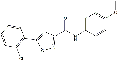 5-(2-chlorophenyl)-N-(4-methoxyphenyl)-3-isoxazolecarboxamide 结构式