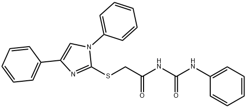 N-{[(1,4-diphenyl-1H-imidazol-2-yl)sulfanyl]acetyl}-N'-phenylurea 结构式